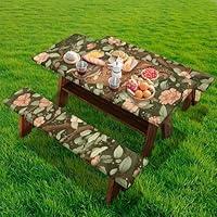 Algopix Similar Product 10 - Oamsistay Floral Camping Tablecloth