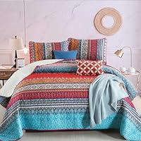 Algopix Similar Product 18 - WONGS BEDDING Bohemian Quilt Set Queen