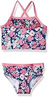 Algopix Similar Product 8 - Pink Platinum Girls Floral Pom Tankini