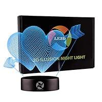 Algopix Similar Product 3 - 3D Optical Illusion Night Light  7 LED