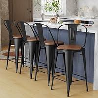 Algopix Similar Product 13 - Alunaune 24 Swivel Metal Bar Stools