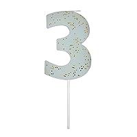 Algopix Similar Product 2 - Meri Meri Blue Number 3 Candle Pack of