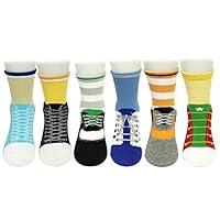 Algopix Similar Product 2 - Bowbear Baby 6 Pair Smiley Sneakers