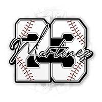 Algopix Similar Product 13 - Custom Name Sticker Baseball Softball