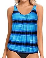 Algopix Similar Product 1 - Yonique Womens Blouson Tankini Top No