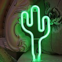 Algopix Similar Product 19 - LED Cactus Neon Light Sign Wall Decor