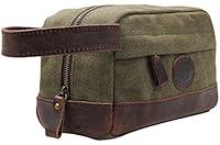 Algopix Similar Product 8 - Vintage Leather Canvas Travel Toiletry