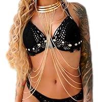 Algopix Similar Product 11 - Nicute Body Chain Necklace Gold