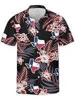 Algopix Similar Product 17 - HEARTZZ Texas Hawaiian Shirt for Men