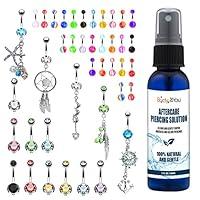 Algopix Similar Product 11 - BodyJ4You 65 Belly Button Rings Dangle