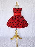 Algopix Similar Product 5 - Red  Black Polka Dot Knee Length