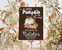 Algopix Similar Product 11 - Little Pumpkin Baby Shower Welcome