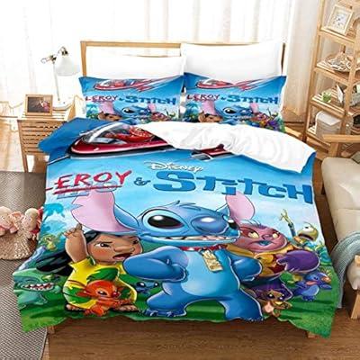 Best Deal for juyge 3PCS Lilo & Stitch Bedding Set Full Size For Kids