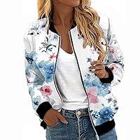 Algopix Similar Product 14 - Womens Fashion Bomber Jackets Crewneck