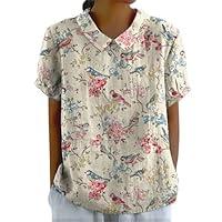 Algopix Similar Product 1 - 2024 Summer Linen Shirts for Women