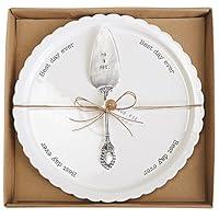 Algopix Similar Product 9 - Mud Pie Wedding Cake Plate Set, White