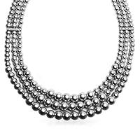 Algopix Similar Product 13 - Bling Jewelry 3 Multi Strand Grey
