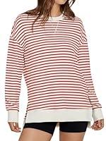 Algopix Similar Product 2 - Glamaker Womens Striped Long Sleeve