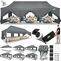 Algopix Similar Product 1 - COBIZI 10x30 Pop Up Canopy Tent with 8