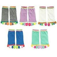 Algopix Similar Product 19 - Wrapables Colorful Five Toe Socks Set