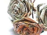 Algopix Similar Product 6 - Vintage Map Paper Rose Bouquet Vintage