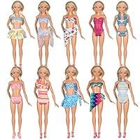 Algopix Similar Product 12 - Tanosy 5 Sets Doll Swimsuits Bathing