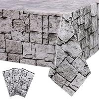 Algopix Similar Product 20 - Kesfey 3 Packs Stone Wall Tablecloths