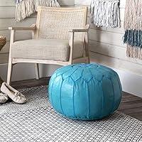 Algopix Similar Product 5 - nuLOOM Handmade Moroccan Leather Filled
