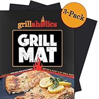 Algopix Similar Product 8 - Grillaholics Grill Mat  Set of 3 Heavy