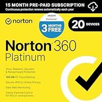 Algopix Similar Product 19 - Norton 360 Platinum 2024 Antivirus