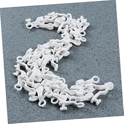 50pcs Heavy Duty Curtain Track Glider Hooks Curtain Track Sliding Rollers 