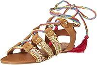 Algopix Similar Product 2 - Qupid Womens lace up Sandal Flat
