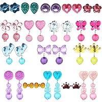 Algopix Similar Product 4 - HaiMay 17 Pairs Kids Clip on Earrings