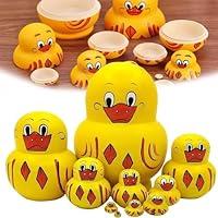 Algopix Similar Product 11 - Stacked Duck Duck 10 PCS Wooden