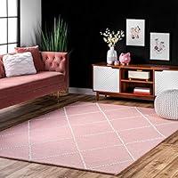 Algopix Similar Product 4 - nuLOOM Dotted Diamond Trellis Wool Area