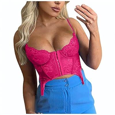 Women's Bustier Tops Spaghetti Strap Sexy Backless Camisole Crop