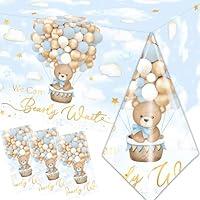 Algopix Similar Product 1 - CMUSKO 3Pcs Bear Baby Shower Tablecloth