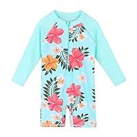 Algopix Similar Product 4 - Girls Long Sleeve Rashguard One Piece
