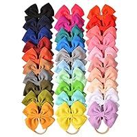 Algopix Similar Product 10 - Prohouse 30 PCS Big Bows Baby Nylon