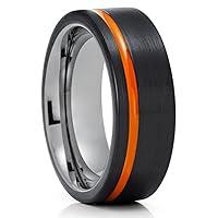 Algopix Similar Product 2 - Orange Tungsten Ring Engagement Ring