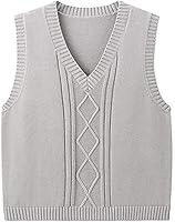 Algopix Similar Product 17 - Partvece Girls V Neck Solid Color Cable
