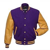 Algopix Similar Product 8 - Varsity Letterman Jacket Purple Wool 