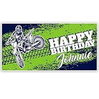 Algopix Similar Product 16 - Tire Track Dirt Bike Birthday Banner