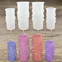 Algopix Similar Product 13 - PRETTYLIFE Flower Pillar Candle Molds