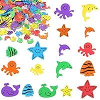 Algopix Similar Product 12 - 1000 Pcs Ocean Animal Foam Stickers