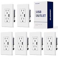 Algopix Similar Product 18 - ELEGRP USB Outlets 15 Amp Wall Outlet