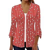 Algopix Similar Product 6 - Generic Red 34 Sleeve Tunic Tops for