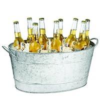 Algopix Similar Product 11 - Tablecraft Galvanized Oval Beverage