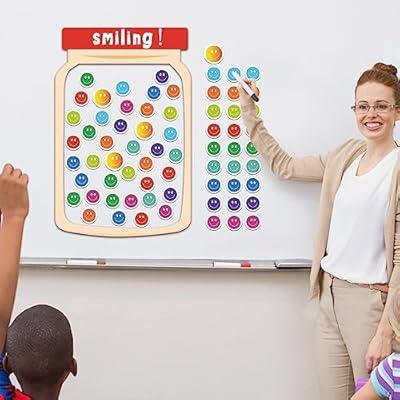 Smiley Face Magnetic Reward Jar - Classroom Behavior Incentive System For Kids & Teachers
