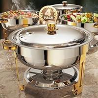 Algopix Similar Product 3 - Chafing Dishes for Buffet 4 Pack 5QT